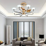 Tropics Fan Light Chandelier: Modern Simple Indoor Ceiling Board Summer Breeze Coastal Design