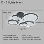 LED Ceiling Chandelier Remote Control Living Room Bedroom Kitchen Lamp White
