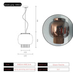 Nordic Glass LED Pendant Chandelier for Home Dining and Kitchen Bar