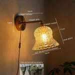 Copper Glass Nordic LED Wall Lights for Balcony Bedroom Mirror Bathroom