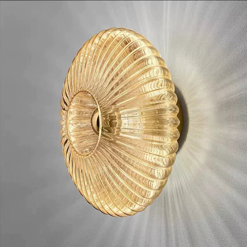 Glass Ripple LED Wall Lamps for Indoor Home Decoration