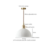White Ceramic LED Pendant Lamp - Nordic Minimalism Design
