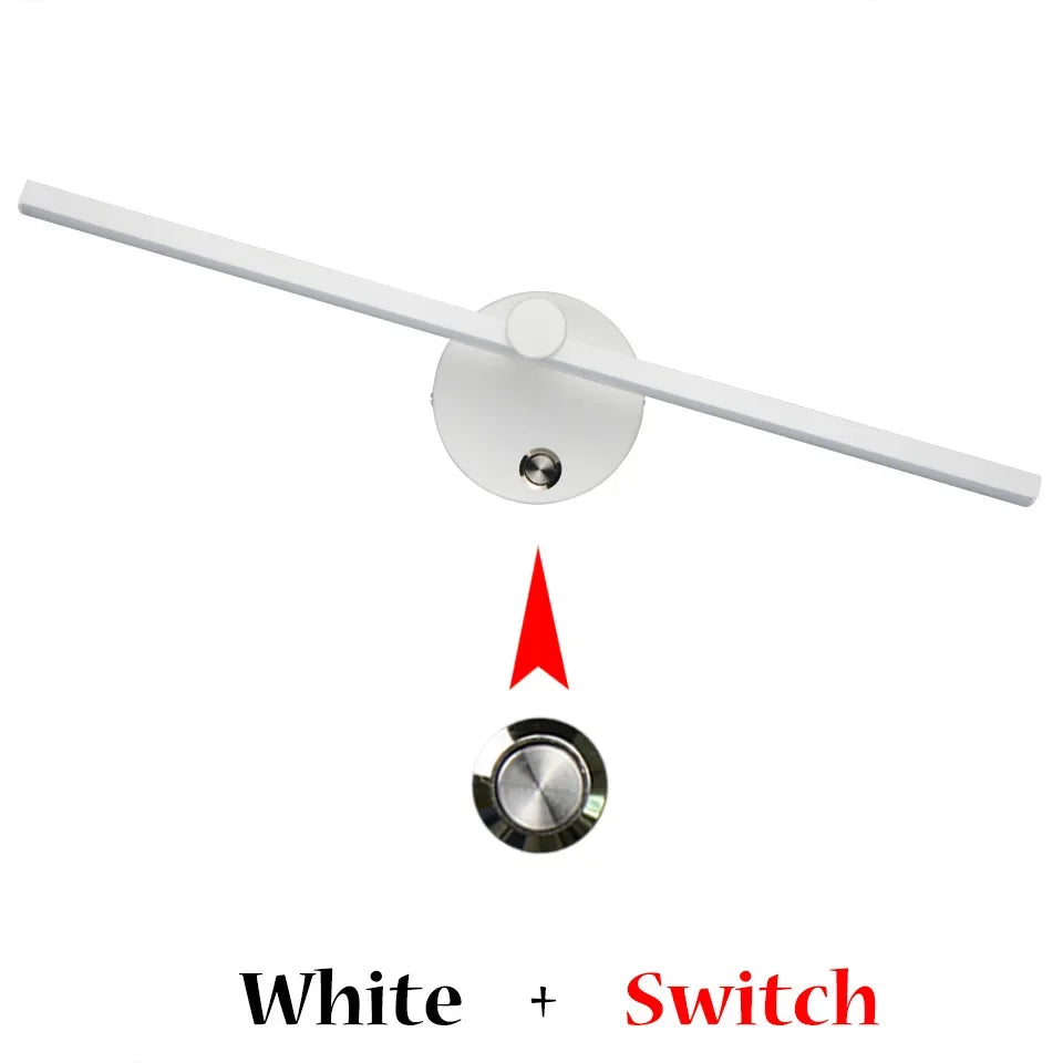 Linear LED Wall Lamp with Switch, 300° Rotation, 41CM, Nordic Minimalist Design