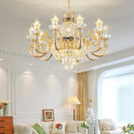 Crystal Dining Room Chandelier - Elegant Zinc Alloy Candle Lamp