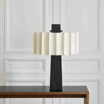 Minimalist Scandinavian Bedside Lamp Black Vertical Table Light