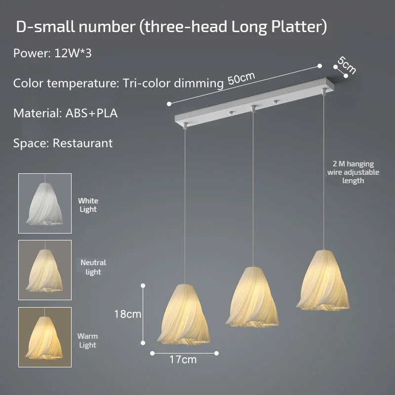Modern 3D Printing Ceiling Chandelier for Home Dining Room Bedroom Decor