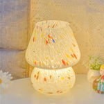Striped Mushroom LED Table Lamp: Korean Ins Style, Cute Mini Desk Decor