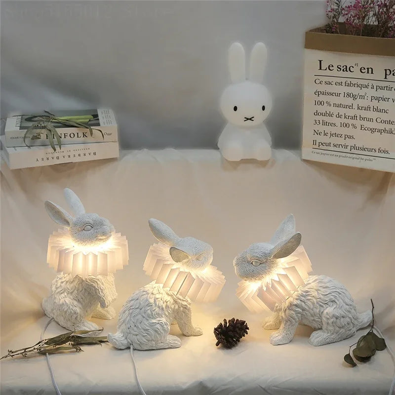 Rabbit LED Table Lamp: Modern Bedroom Bedside Light, Living Room Decor