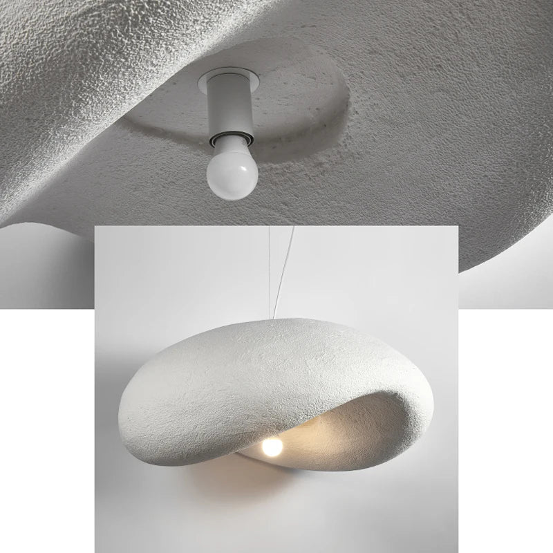 Cream Style LED Chandelier - Nordic Minimalist Wabi Sabi Pendant Light