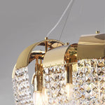Modern Gold Crystal Chandelier LED Light Fixture Luxury Living Room Decor