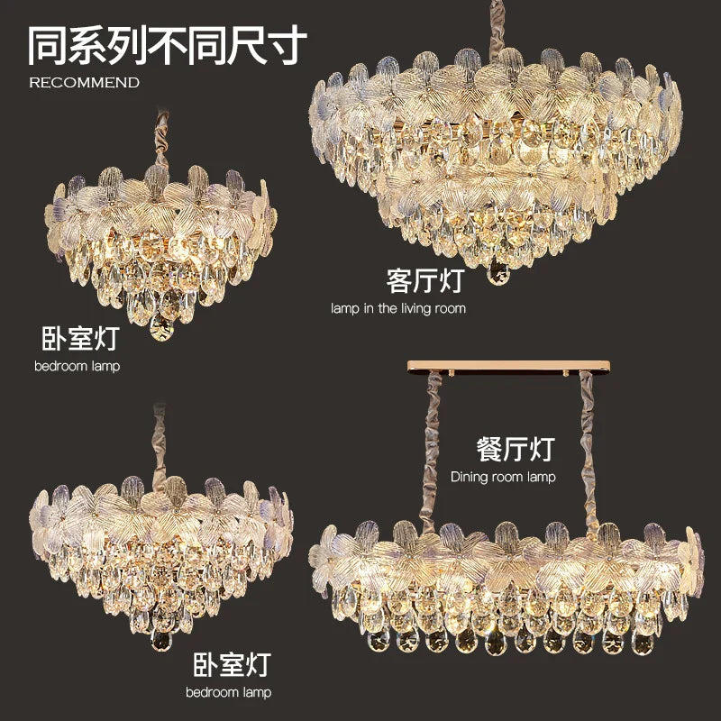 Crystal Chandelier: French Cream Style Light Luxury for Living Room and Master Bedroom