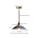 Afralia™ Cyan Ceramic LED Pendant Light for Loft Cafe Bar Decor
