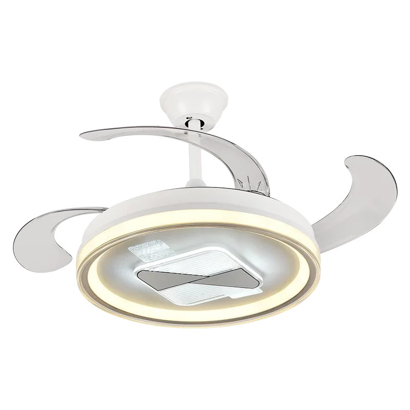 Retractable Fan Lamp: Modern Remote Control Ceiling Fan With Light