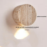 Yellow Travertine Stone LED Wall Sconce - Modern Nordic Design
