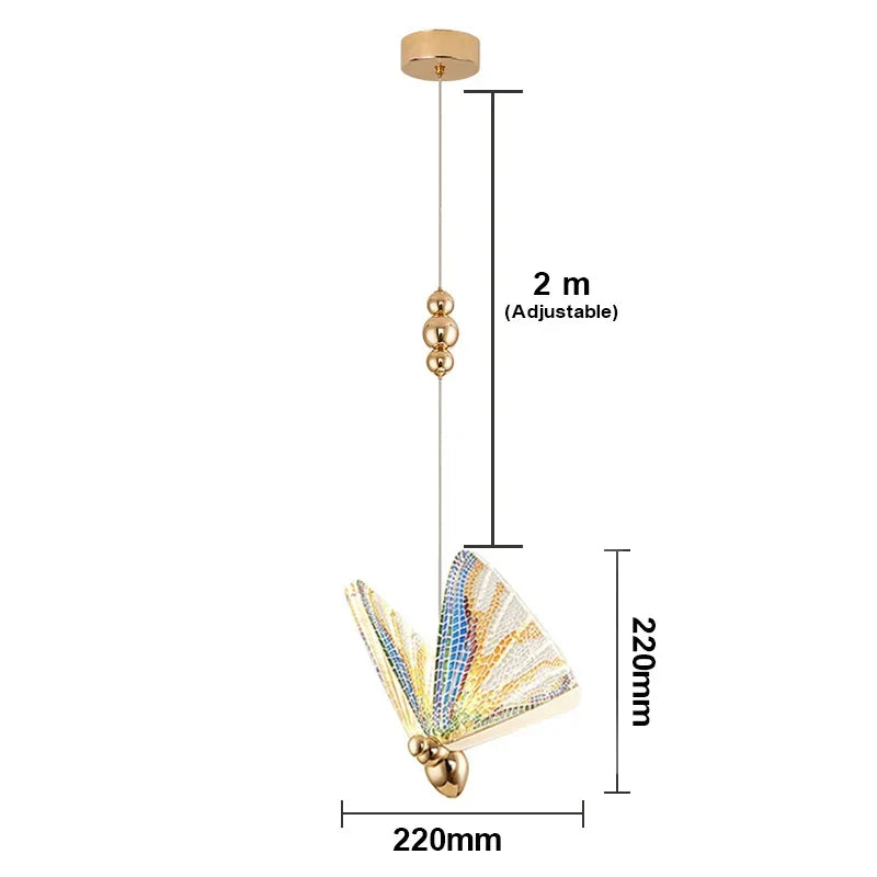Butterfly LED Pendant Chandelier for Living Room Kitchen Island Decor
