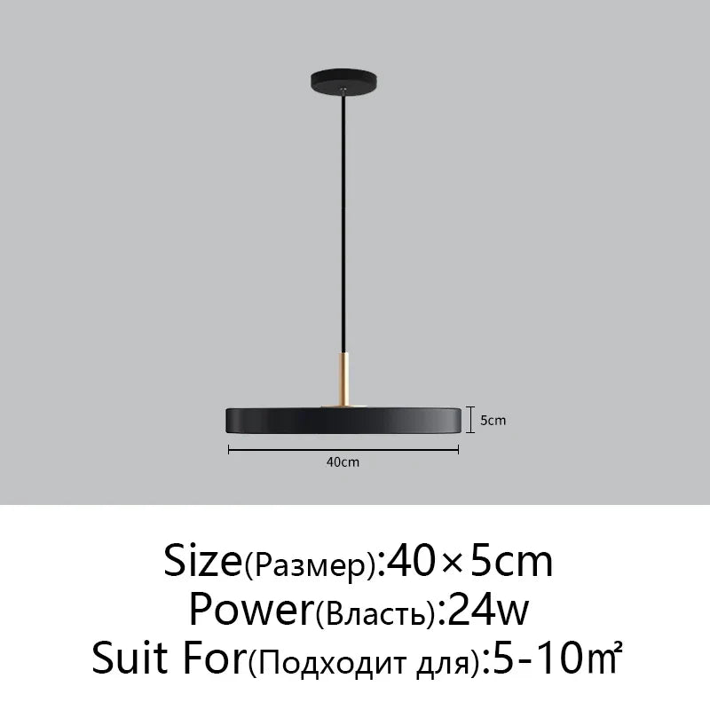 UFO Metal LED Pendant Light - Modern Art Design, Round Hanging Lamp for Home Decor