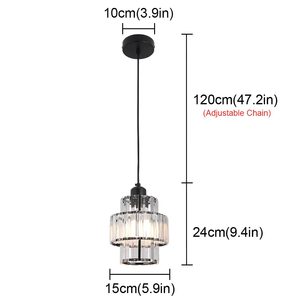 Crystal Chandelier: Elegant LED Ceiling Light for Living Room, Bedroom, and Aisle. Luxurious Modern Design.