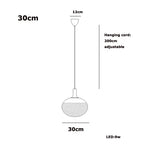 Matt White COB LED Bubble Hanging Chandelier Pendant Light for Living Room