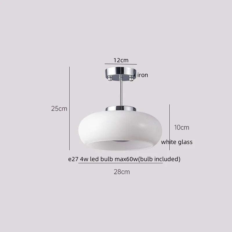 Walnut LED Ceiling Lamp Modern Indoor Lighting Fixture