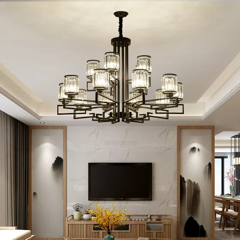 Crystal Chandelier: Modern Luxury Main Light for Livingroom, Hall, and Restaurant