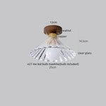 Wood Glass LED Ceiling Lamp Modern Kitchen Living Room Light Fixture