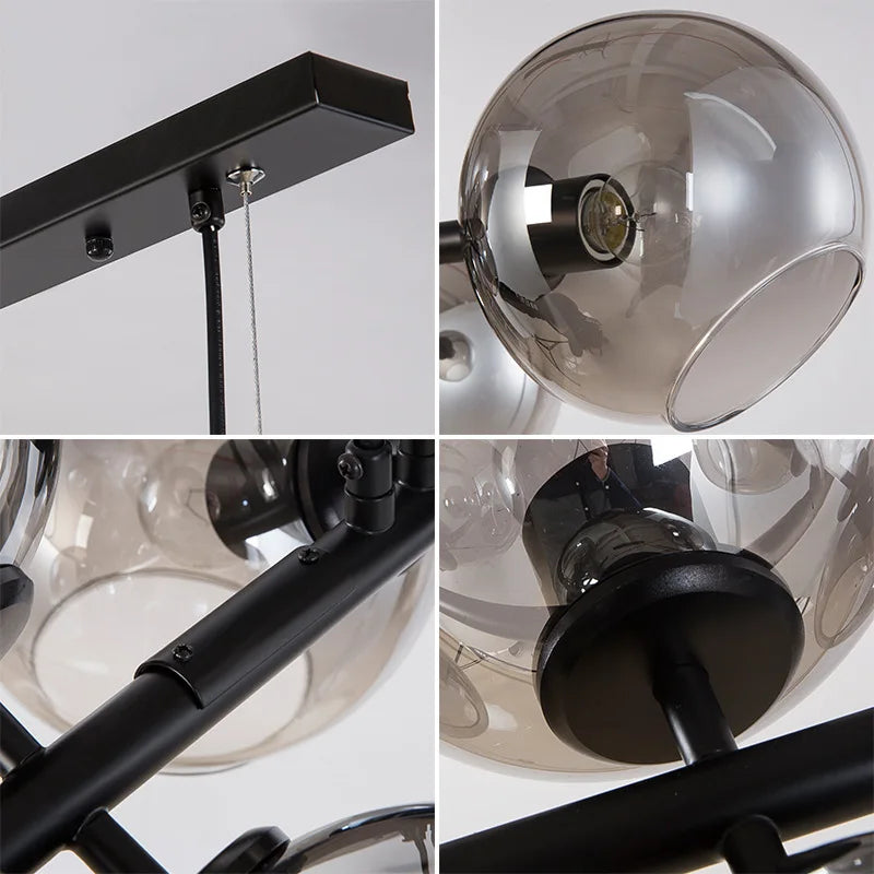 Glass Ball Pendant Lights for Dining Living Room Kitchen