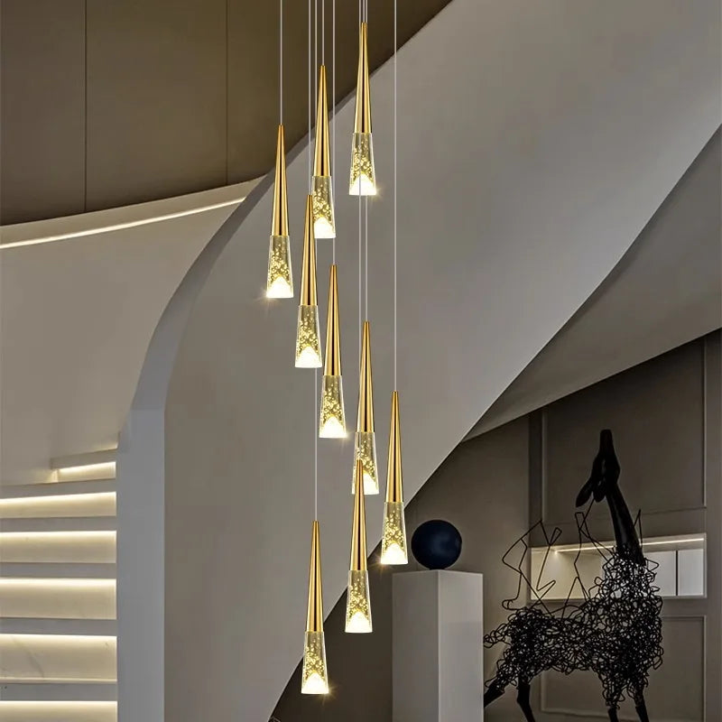 Nordic Home Decoration Stair Chandelier Living Room Dining Pendant Lights Ceiling Lighting