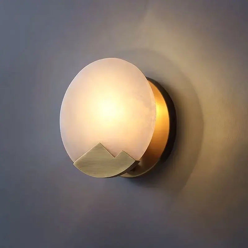 Nordic Copper Marble Wall Lamp: Minimalist, Creative, and Elegant for Bedroom, Living Room