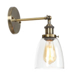 Vintage Single Arm LED Wall Lamp Iron Glass Retro Stair Light