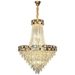 Crystal Chandelier: Smart Dimming Duplex Villa Pendant for Luxe Living Rooms