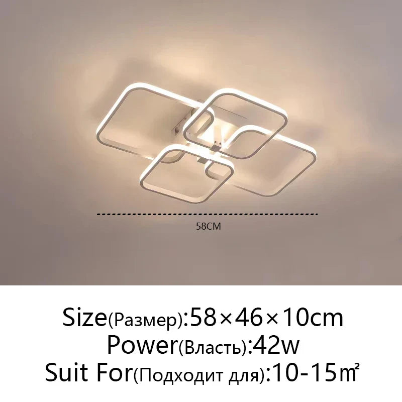 LED Ceiling Light: Modern Dimmable Fixture for Home Living Room, Bedroom, Dining Room