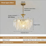 Luxury Cream Wind Crystal Chandelier: High-End Living Room, Dining Room, Bedroom Light