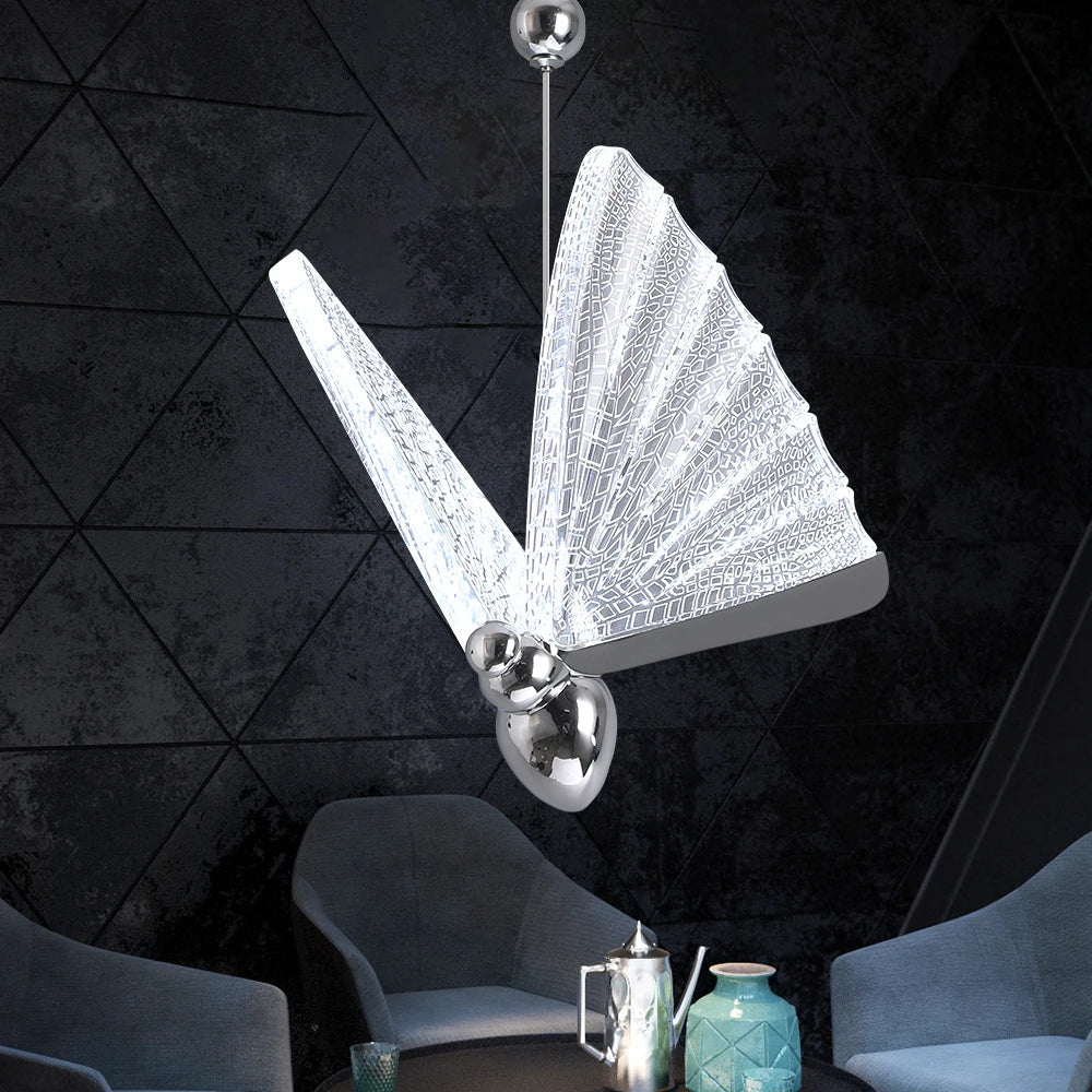 LED Butterfly Pendant Light for Bedroom Living Room: Modern Chanderlier Fixture Lamps