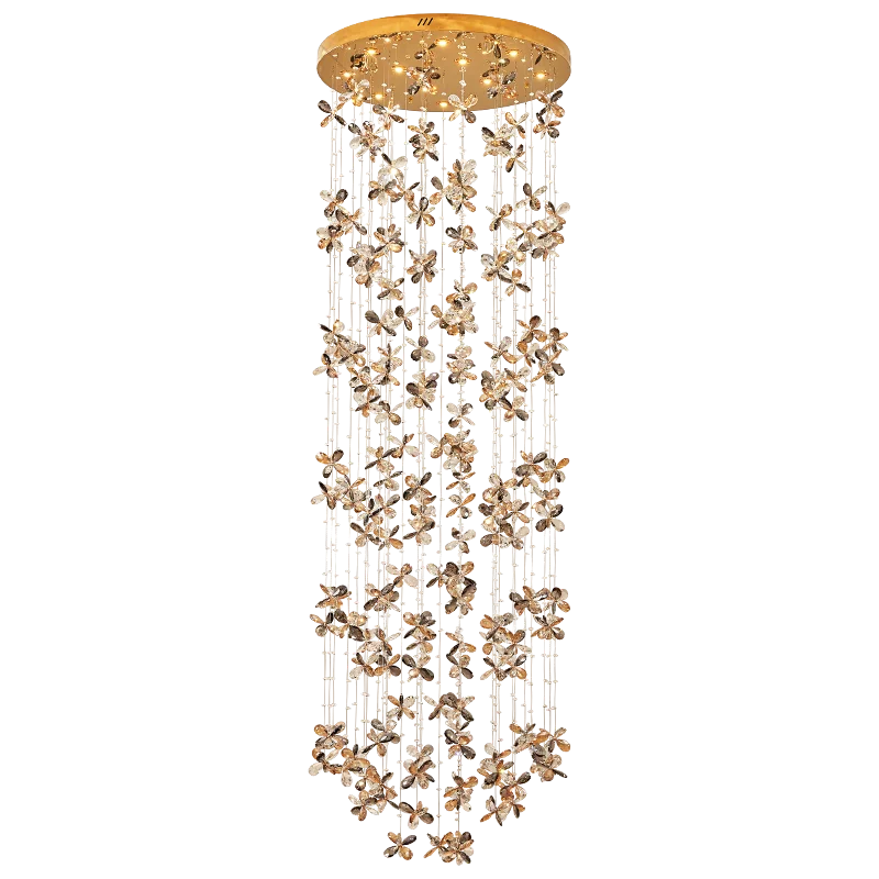 Crystal Staircase Chandelier | Modern Elegant Loft Villa Lighting Fixture