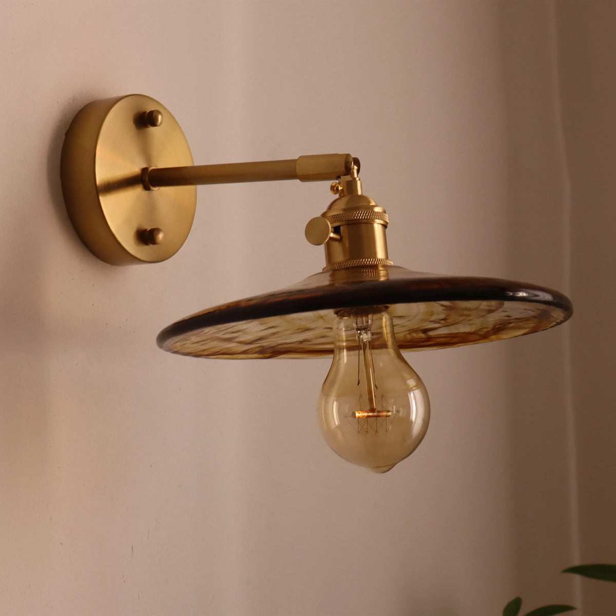 Modern Copper Glass LED Wall Light for Home Decor & Restaurant