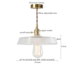 Clear Glass LED Copper Pendant Lighting for Minimalist Decor