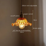 Green Stripe Glass Pendant Lamp Fixture for Home Decor & Kitchen Lighting