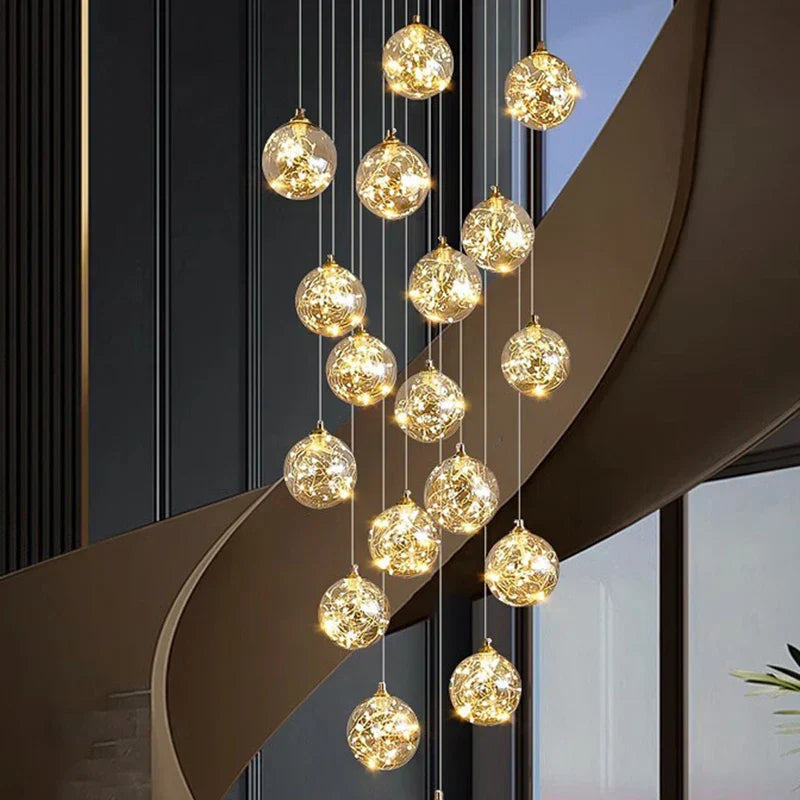 Nordic Stair Chandelier Living Dining Pendant Ceiling Light Indoor Lighting