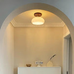 Walnut Copper LED Ceiling Light Modern Home Lighting Luminaria