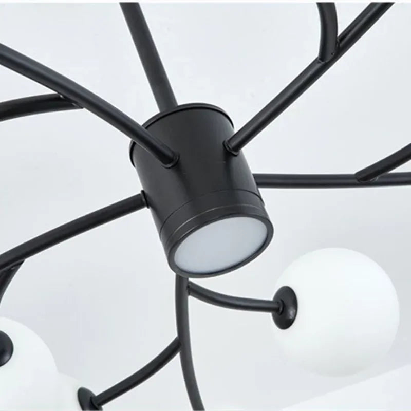 Nordic Glass Ball LED Ceiling Chandelier for Home Decor Fixture