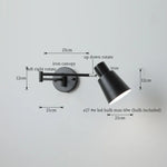 Black Iron LED Wall Sconce for Home Decor - Modern Nordic Style