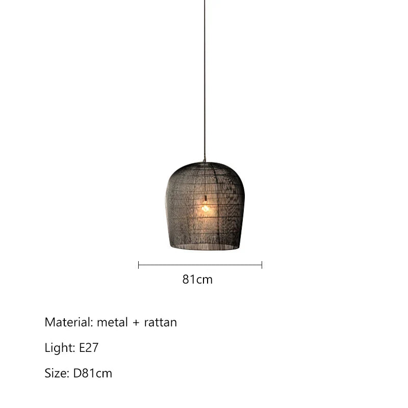 Rattan LED Pendant Lights for Dining Room, Bar, and Bedroom