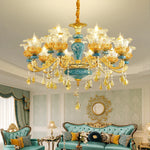 Luxury Ceramic Crystal Chandelier for Living Room, Bedroom, and Restaurant