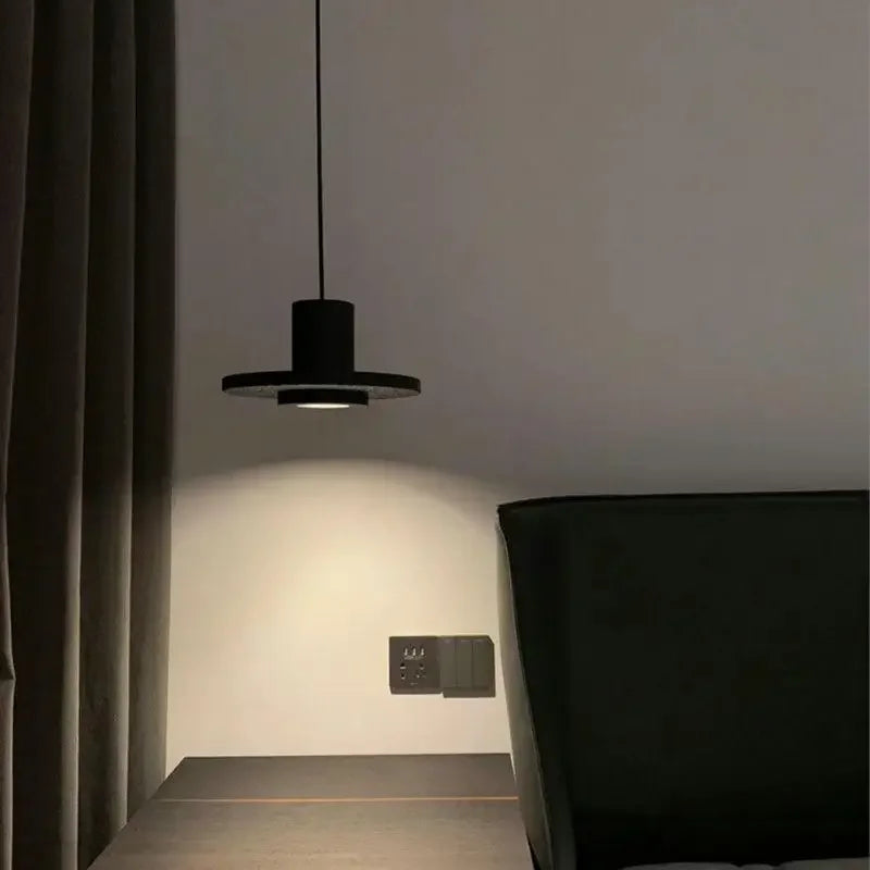 Modern Minimalist Black Hole Stone Bedroom Pendant Chandelier