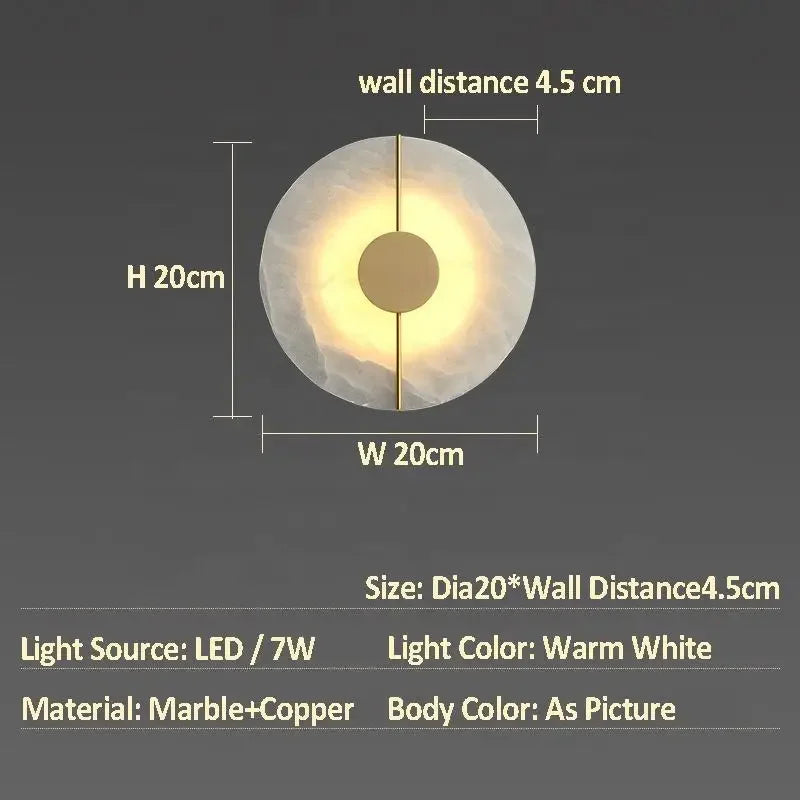 Lumind Copper Wall Lamp: High-Grade Bedroom Bedside Light