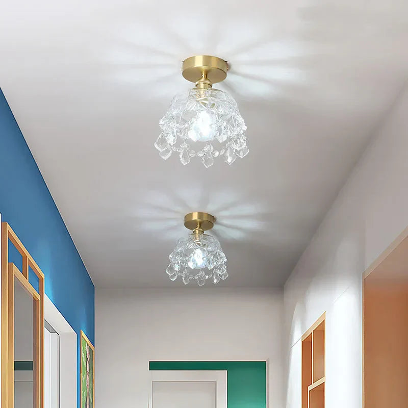 Crystal LED Ceiling Light Luxury Modern Chandelier for Living Room Hallway