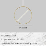 Metal Chandeliers - Modern Minimalist LED Round Hanglamp