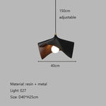 Retro Wood Color LED Chandelier for Restaurant Bar Dining Room
