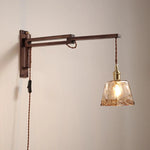 Modern LED Wall Lamp Wood Glass Nordic Bathroom Bedroom Living Room Light