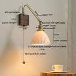 Walnut Copper LED Wall Lights Modern Bedside Lamp Applique Da Parete